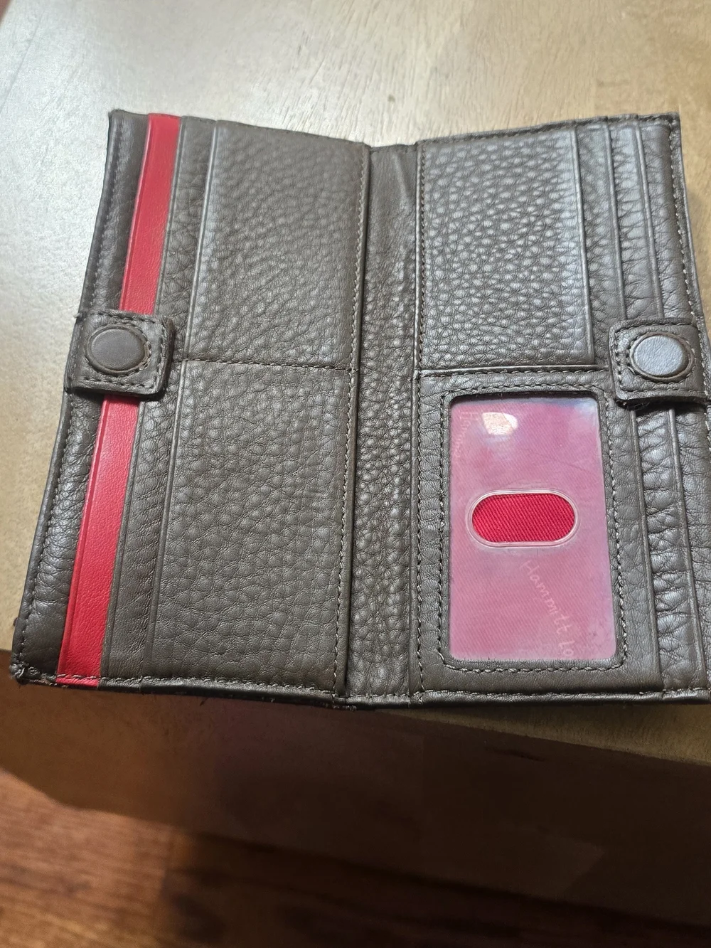 Hammitt Los Angeles 110 North snakeskin embossed leather wallet